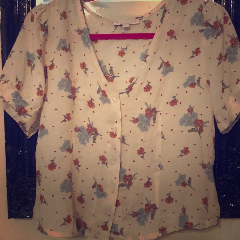 Pink Floral top by”don’taskwhy”Made In Italy- $15